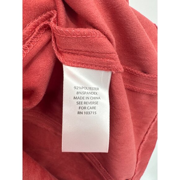 NANETTE LEPORE faux Suede Stretch Sheath Dress Size 16 Short Sleeve Knee Length - Picture 3 of 8